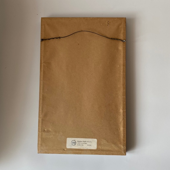 Vintage AFRICAN BUTTERFLY ART Framed Tribal Woman Collage Picture Artist’s Signe - Picture 5 of 6